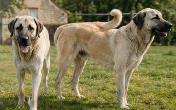 Chiens de l'élevage Chiots de Guilly dans un pré
